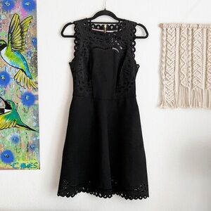 Ted Baker Verony Black Eyelet Dress Size 4